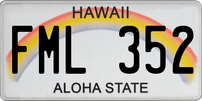HI license plate FML352