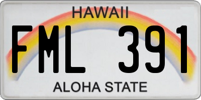 HI license plate FML391