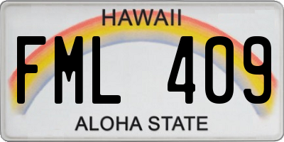 HI license plate FML409
