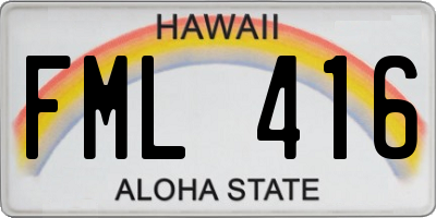 HI license plate FML416