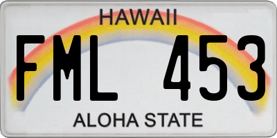 HI license plate FML453