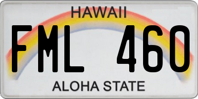 HI license plate FML460