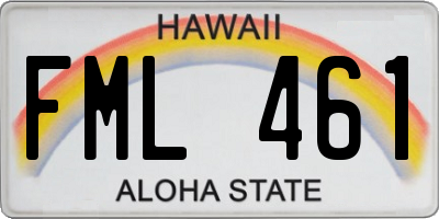 HI license plate FML461