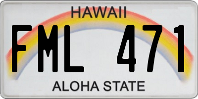 HI license plate FML471