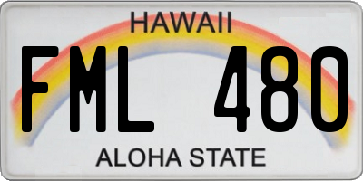 HI license plate FML480