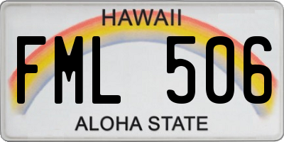 HI license plate FML506