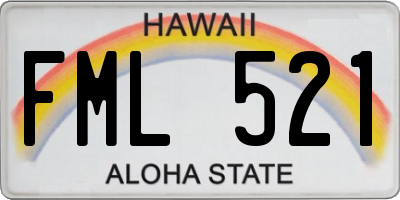 HI license plate FML521