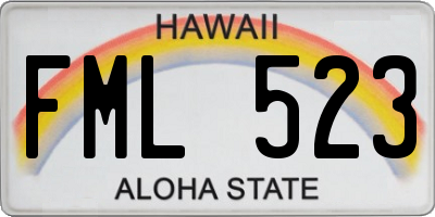 HI license plate FML523