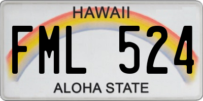 HI license plate FML524