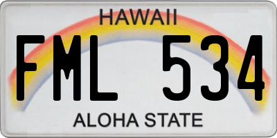 HI license plate FML534