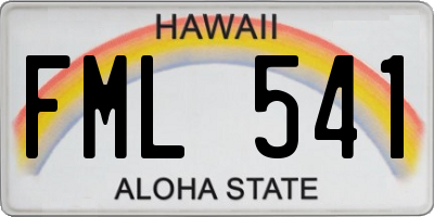 HI license plate FML541