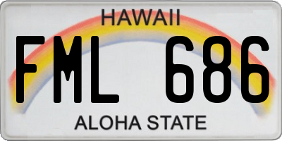 HI license plate FML686