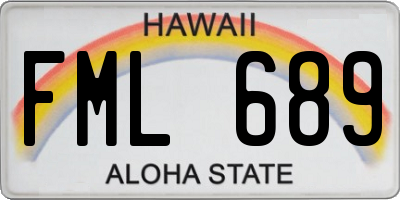 HI license plate FML689