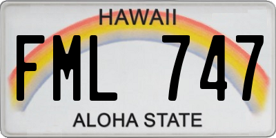 HI license plate FML747