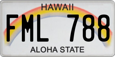 HI license plate FML788