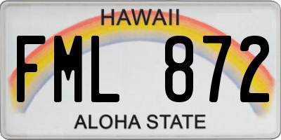 HI license plate FML872