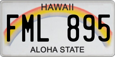 HI license plate FML895