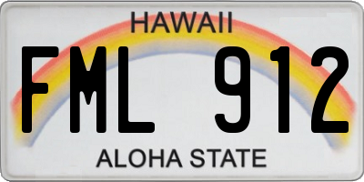 HI license plate FML912
