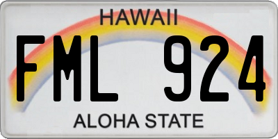 HI license plate FML924