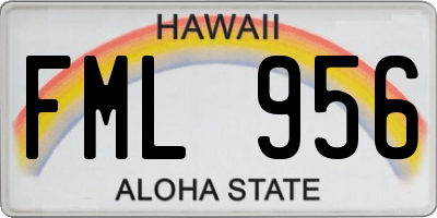 HI license plate FML956