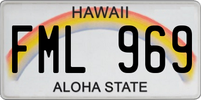 HI license plate FML969