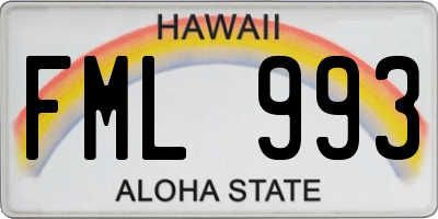 HI license plate FML993