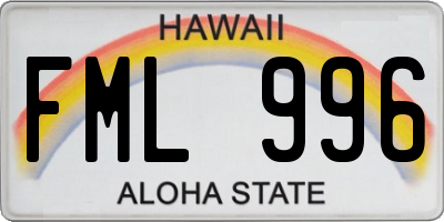 HI license plate FML996