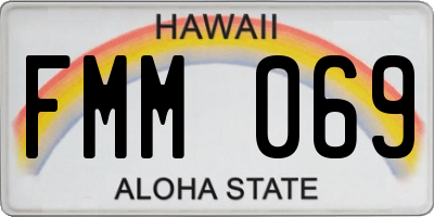 HI license plate FMM069