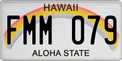 HI license plate FMM079