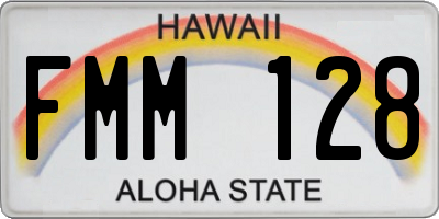 HI license plate FMM128