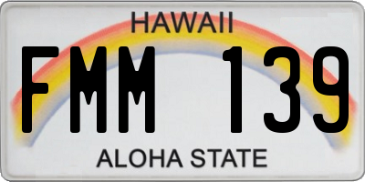 HI license plate FMM139