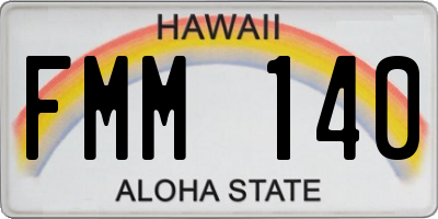 HI license plate FMM140