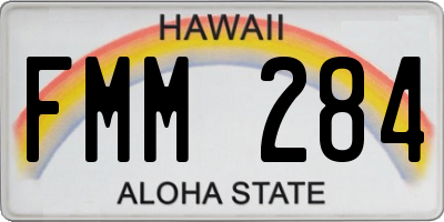 HI license plate FMM284