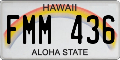 HI license plate FMM436