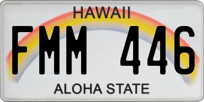 HI license plate FMM446