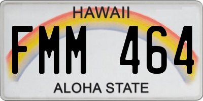 HI license plate FMM464