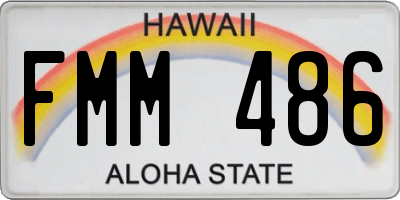 HI license plate FMM486