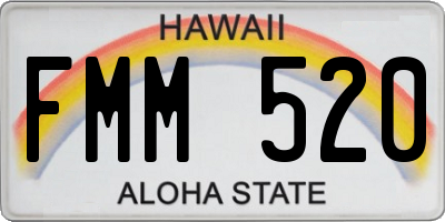 HI license plate FMM520