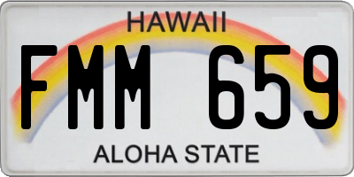 HI license plate FMM659