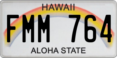 HI license plate FMM764