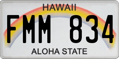 HI license plate FMM834