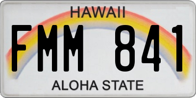 HI license plate FMM841