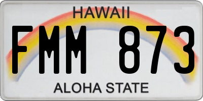 HI license plate FMM873