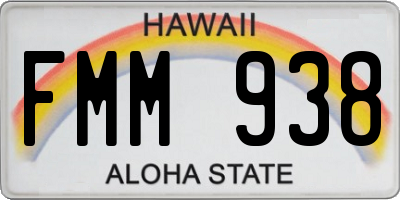 HI license plate FMM938