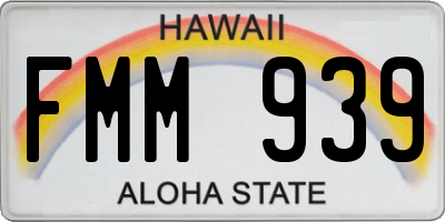 HI license plate FMM939
