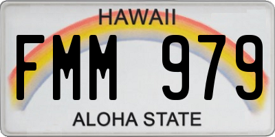 HI license plate FMM979