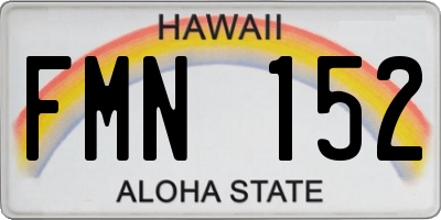 HI license plate FMN152