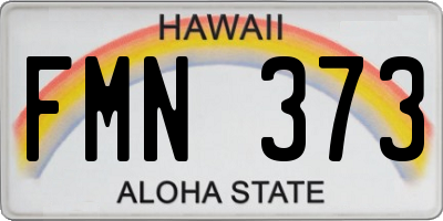 HI license plate FMN373