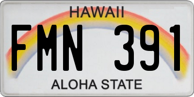 HI license plate FMN391