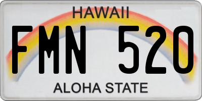 HI license plate FMN520